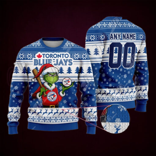MLB Toronto Blue Jays Grinch Christmas Sweater Design