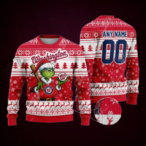 MLB Washington Nationals Grinch Christmas Sweater Design
