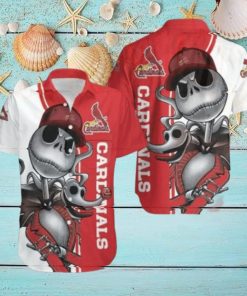 MLB Washington Nationals Jack Skellington And Zero Hawaiian Shirt, MLB Hawaiian Shirt Gift For Fans