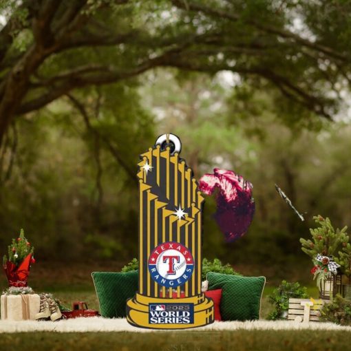 MLB World Series 2023 Champions Trophy Texas Rangers Tree Decorations Holiday Gift Ornament