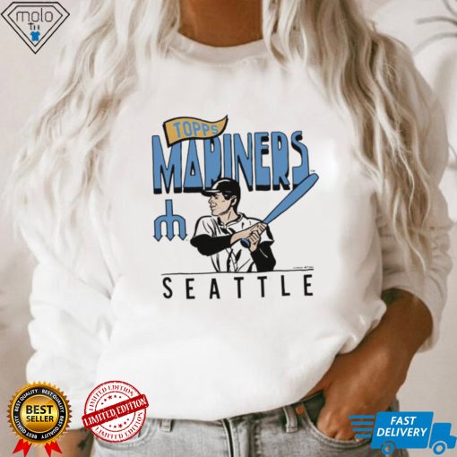 MLB x Topps Seattle Mariners baseball 2023 retro shirt