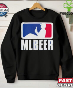 MLBeer MLB parody logo funny baseball and beer lover shirt