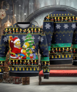 Christmas Simpsons Ugly Sweater, Simpson Ugly Sweater