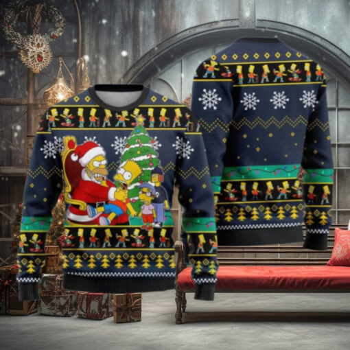 Christmas Simpsons Ugly Sweater, Simpson Ugly Sweater