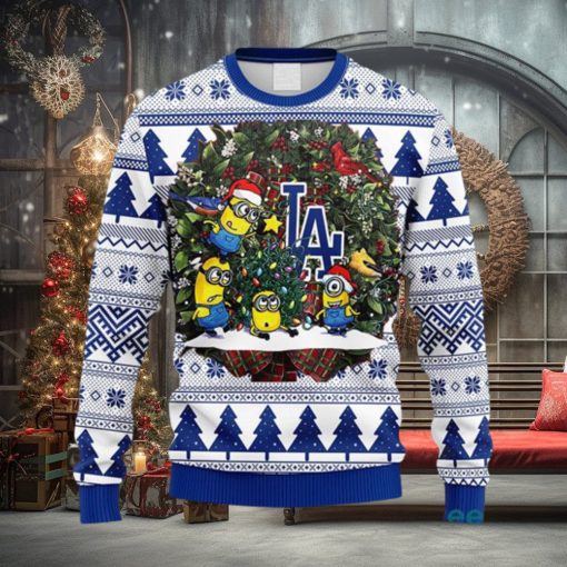 MLB Los Angeles Dodgers Minion Christmas Ugly 3D Sweater For Men And Women Gift Ugly Christmas
