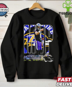 MVP Lamar Jackson Baltimore Ravens graphic helmet shirt