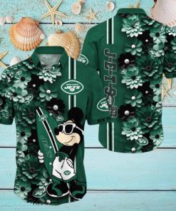 New York Jets Aloha Mick Pattern Hawaiian Shirt For Fans