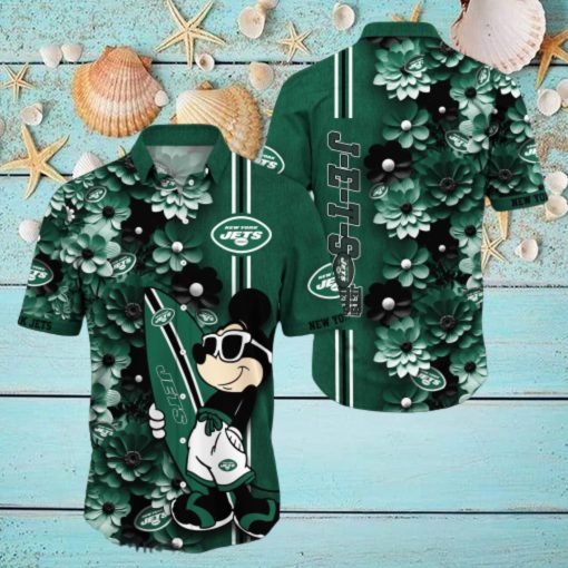 New York Jets Aloha Mick Pattern Hawaiian Shirt For Fans