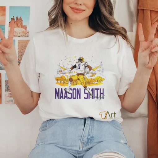 Maason Smith no 0 LSU Tigers Tiger stadium signature shirt