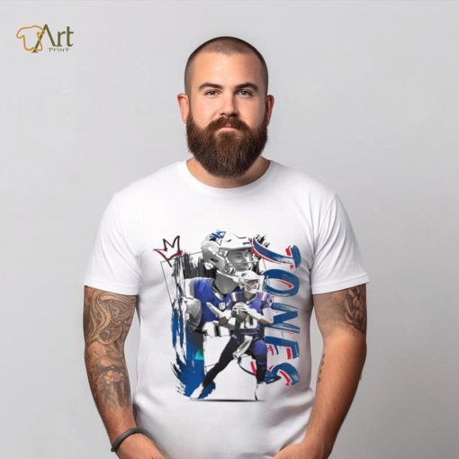 Mac Jones number 10 New England Patriots football player pose poster shirt
