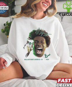 MacArthur Harris III MacArthur Harris III South Florida Bulls Football Portrait Signature t shirt