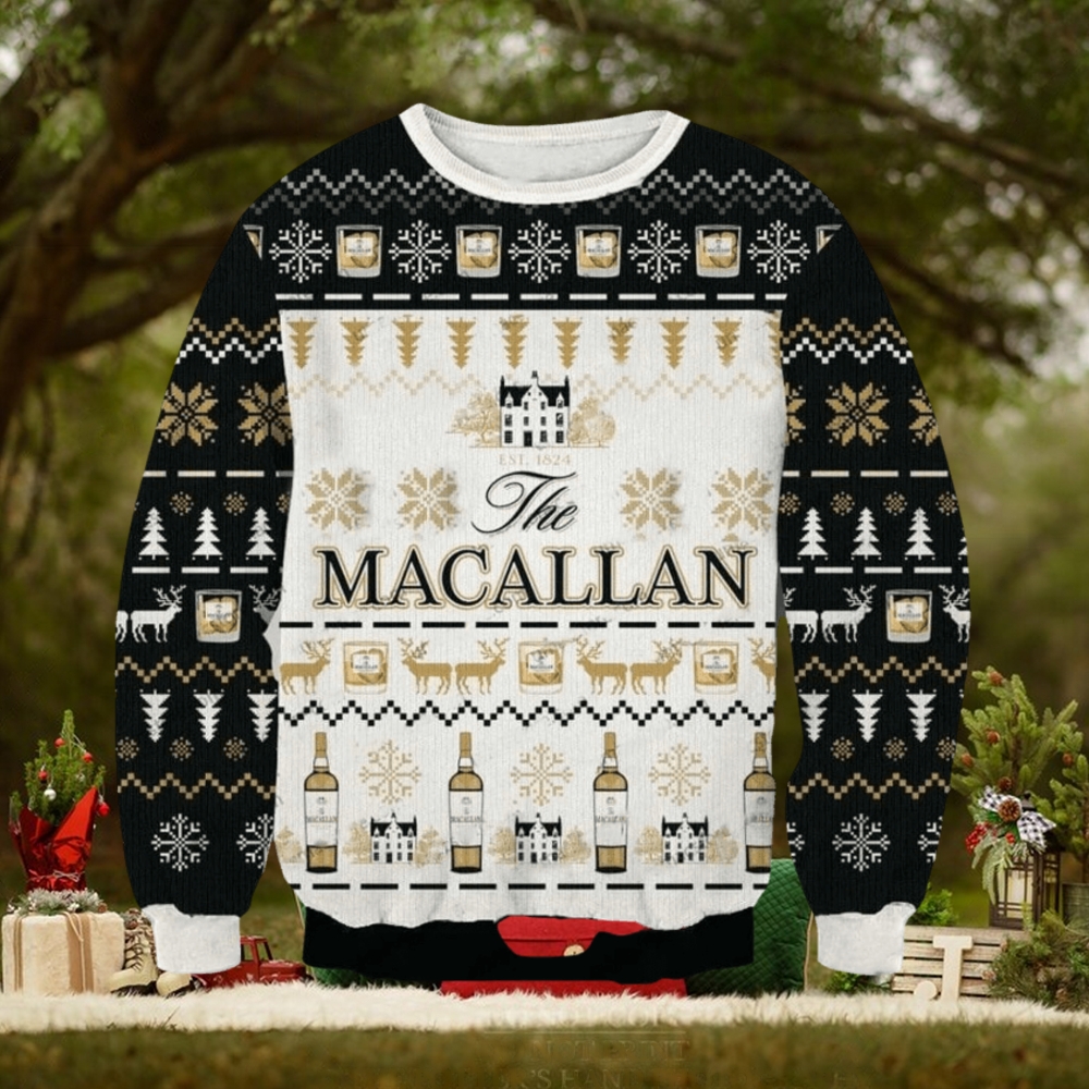 Macallan For Christmas Gifts Ugly Christmas Wool Knitted Sweater Macallan For Christmas Gifts Ugly Christmas Wool Knitted Sweater