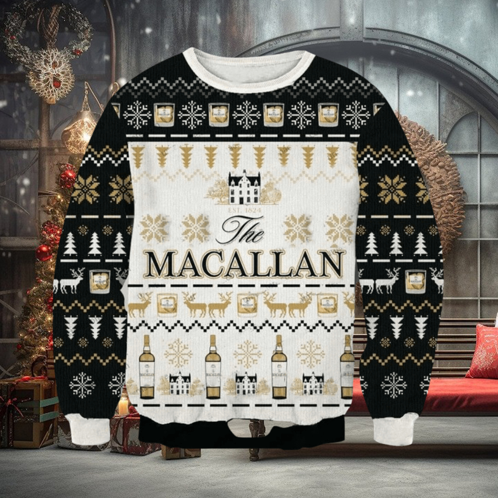 Macallan For Christmas Gifts Ugly Christmas Wool Knitted Sweater Macallan For Christmas Gifts Ugly Christmas Wool Knitted Sweater