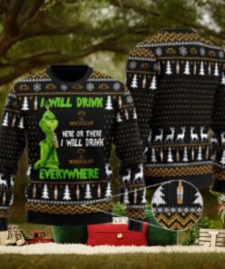 Macallan Grinch Will Drink Everywhere Ugly Sweater