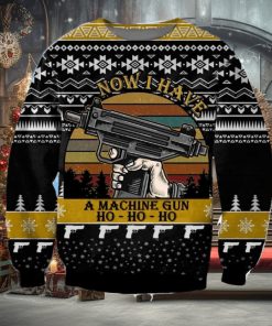Machine Gun Christmas Snowshoe Knitted 3D Sweater For Thanksgiving