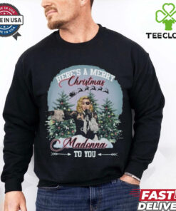 Madonna Here’s A Merry Christmas Madonna To You 2024 Shirt with a festive design inspired by Madonna's iconic style.