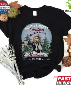 Madonna Here’s A Merry Christmas Madonna To You 2024 Shirt with a festive design inspired by Madonna's iconic style.