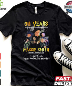 Maggie Smith Minerva Mcgonagall 90 Years 1934 2024 Thank You For The Memories Signatures Shirt