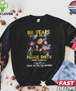 Maggie Smith Minerva Mcgonagall 90 Years 1934 2024 Thank You For The Memories Signatures Shirt