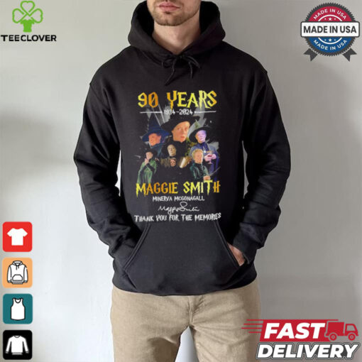 Maggie Smith Minerva Mcgonagall 90 Years 1934 2024 Thank You For The Memories Signatures Shirt