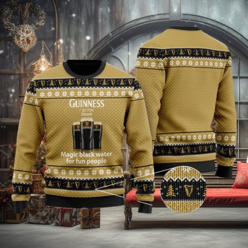 Magic Black Water Guinness Christmas For Christmas Gifts 3D Printed Ugly Christmas Sweater