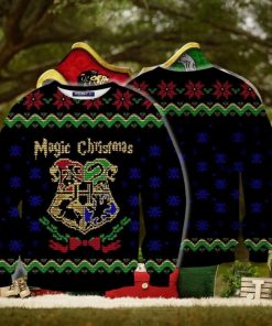Magic Christmas Harry Potter Hogwarts Logo Ugly Christmas Sweaters