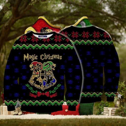 Magic Christmas Harry Potter Hogwarts Logo Ugly Christmas Sweaters