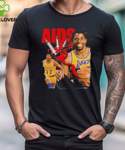 Magic Johnson Aids Los Angeles Lakers Basketball Shirt