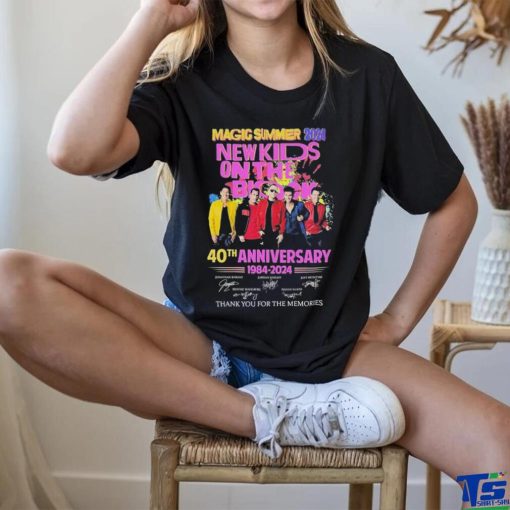 Magic Summer 2024 New Kids On The Block 40th Anniversary 1984 – 2024 Thank You For The Memories Shirt