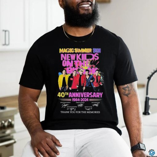 Magic Summer 2024 New Kids On The Block 40th Anniversary 1984 – 2024 Thank You For The Memories Shirt