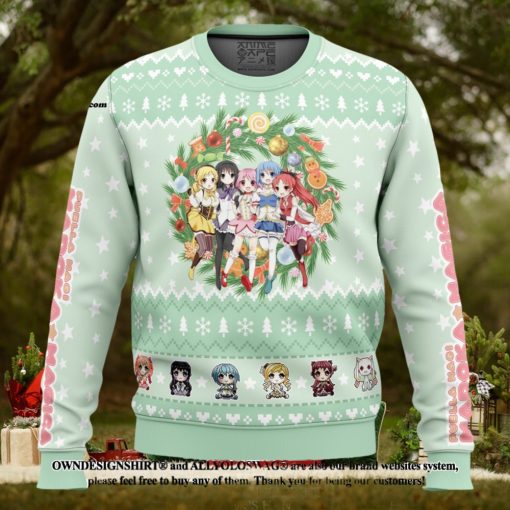 Magical Girls Puella Magi Madoka Magica 3D Printed Ugly Christmas Sweater