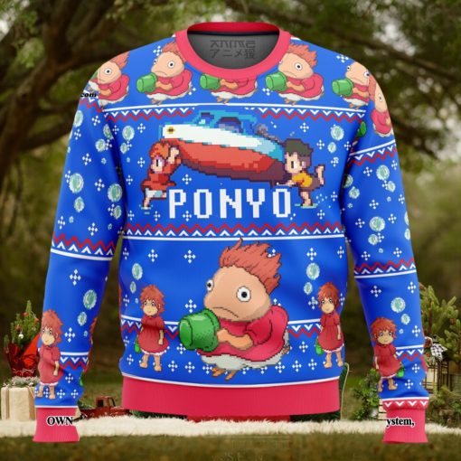 Magical PONYO Knitting Pattern Ugly Christmas Sweater