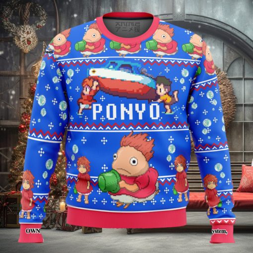 Magical PONYO Knitting Pattern Ugly Christmas Sweater