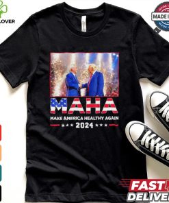 Maha make America healthy again 2024 Trump handshake Kennedy shirt