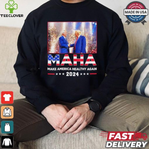 Maha make America healthy again 2024 Trump handshake Kennedy shirt