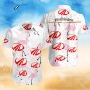 Mahindra And Mahindra Flamingo All Over Print Summer Short Sleeve Hawaiian Beach Shirt