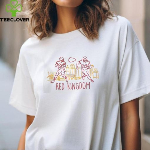 Mahomes Kelce Red Kingdom Football 2024 Shirt