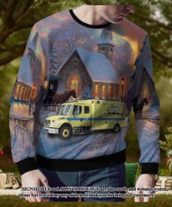 Mail Car Ohio Cleveland EMS For Christmas Gifts Ugly Christmas Sweater