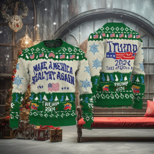 Make America Healthy Again Trump 2024 Christmas Sweater