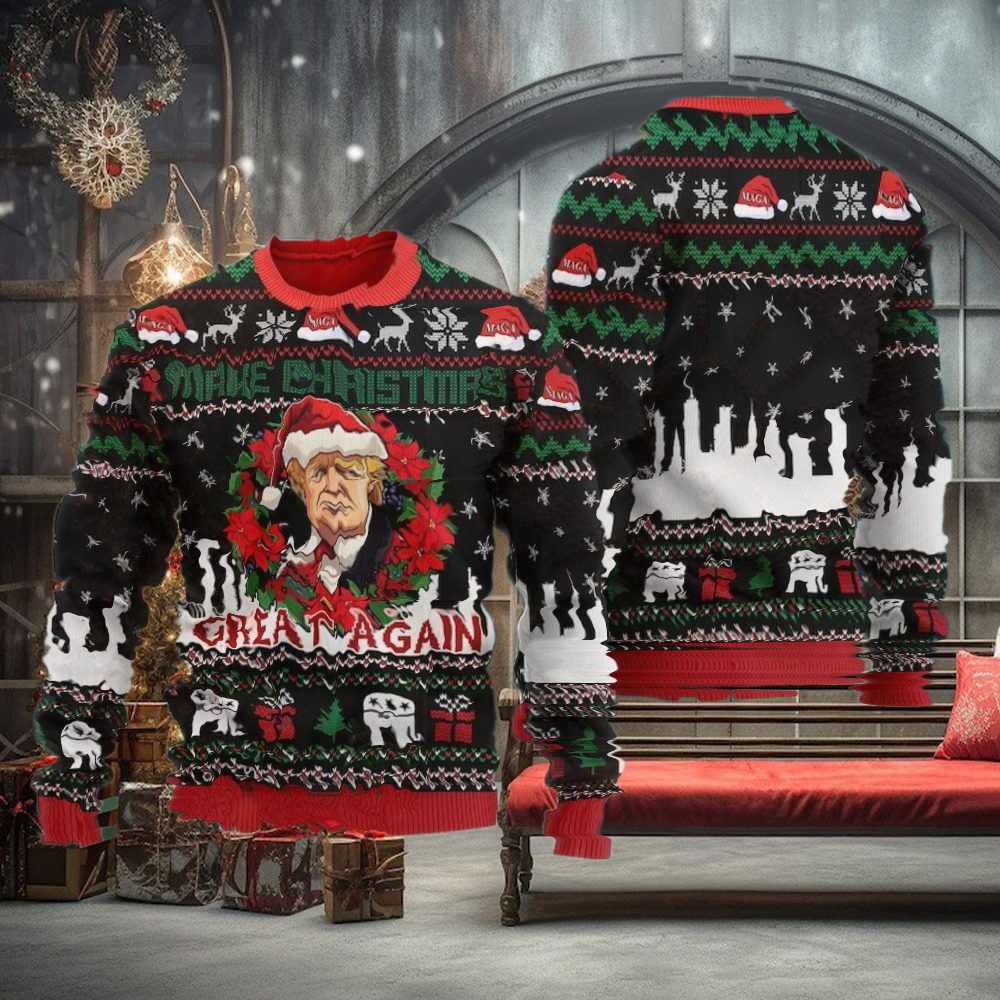 Make Christmas Great Again Donald Trump Santa Claus Ugly Christmas Sweater Make Christmas Great Again Donald Trump Santa Claus Ugly Christmas Sweater