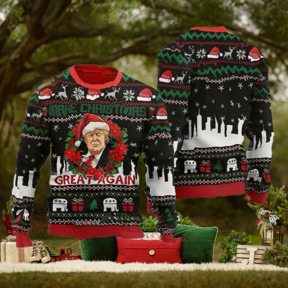 Make Christmas Great Again Donald Trump Santa Claus Ugly Christmas Sweater Make Christmas Great Again Donald Trump Santa Claus Ugly Christmas Sweater