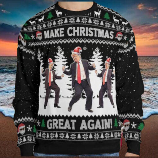 Make Christmas Great Again, Funny Trump Dancing Ugly Sweater