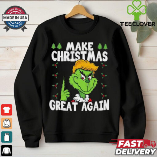 Make Christmas Great Again Grinch Donald Trump 2024 Xmas Funny shirt