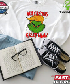Make Christmas Great Again Trump Grinch big face shirt