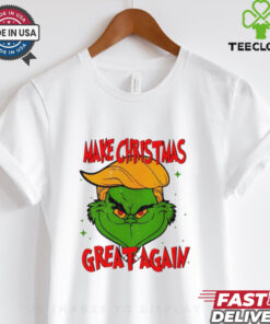 Make Christmas Great Again Trump Grinch big face shirt