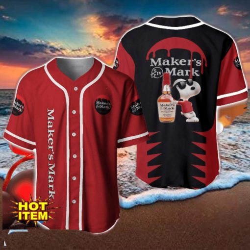 Maker’s Mark Snoopy Baseball Jersey Shirt For Snoopy Lovers Gift Ideas