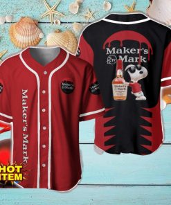 Maker’s Mark Snoopy Baseball Jersey Shirt For Snoopy Lovers Gift Ideas