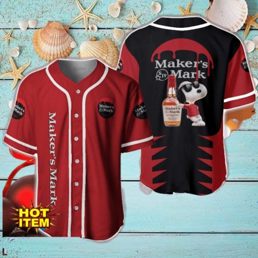 Maker’s Mark Snoopy Baseball Jersey Shirt For Snoopy Lovers Gift Ideas