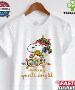 Making Spirits Bright Snoopy Holiday Lights shirt 2 Making Spirits Bright Snoopy Holiday Lights shirt