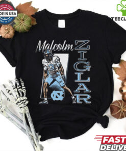 Malcolm Ziglar North Carolina Tar Heels Cartoon t shirt